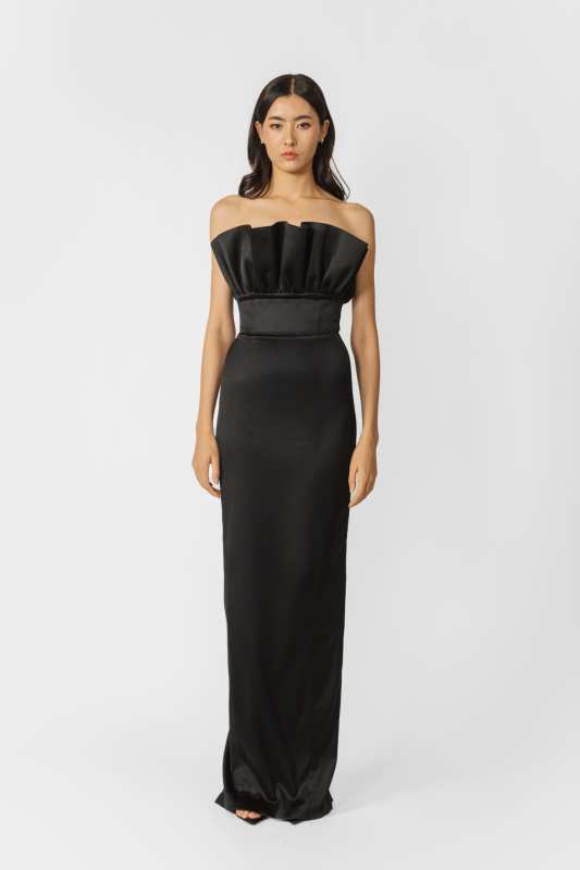 Noah Strapless Satin Gown